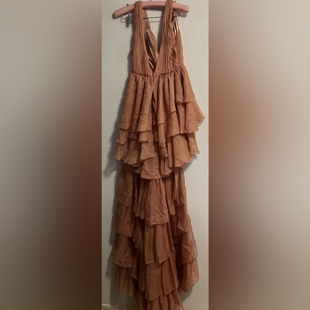 *Mac Duggal High Low Tiered Gown with Built in Bodysuit Size 0 NWOTC - Picture 5 of 5